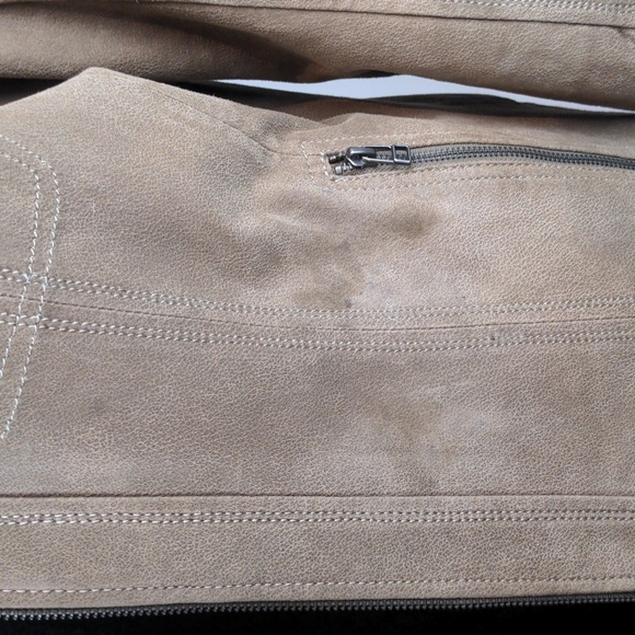 Danier suede Taupe moto jacket large - Picture 6 of 8